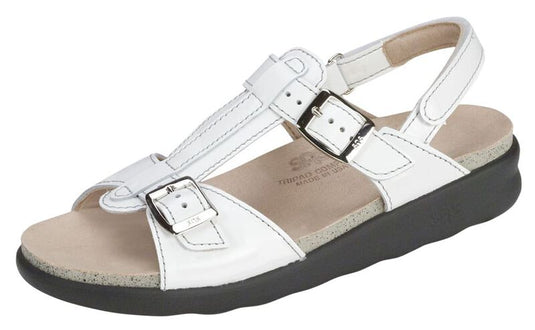 SAS Women's Captiva T-Strap Sandal White