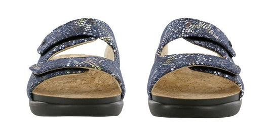 SAS Women's Cozy Slide Sandals Multi Snake Navy