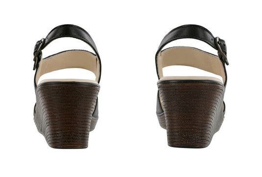 SAS Women's Heather Wedge Sandals Black SAS Women's Heather Wedge Sandals Black