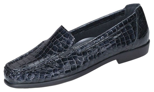 SAS Women's Joy Slip-on Flat Black Croc
