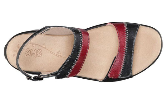 SAS Women's Nudu Two Tone Leather Sandals Lady Bug New Color SAS Women's Nudu Two Tone Leather Sandals Lady Bug New Color