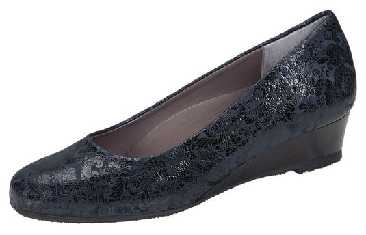SAS Women's Sofia (USA) Elevated Wedge Navy Blue SAS Women's Sofia (USA) Elevated Wedge Navy Blue