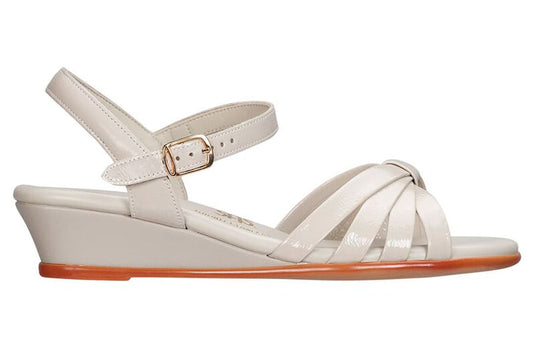 SAS Women's Strippy Quarter Strap Wedge Sandal Bone Patent SAS Women's Strippy Quarter Strap Wedge Sandal Bone Patent