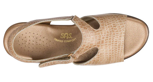 SAS Women's Suntimer Comfort Dress Sandals Beige Croc SAS Women's Suntimer Comfort Dress Sandals Beige Croc