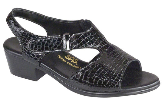 SAS Women's Suntimer Comfort Dress Sandals Black Croc SAS Women's Suntimer Comfort Dress Sandals Black Croc