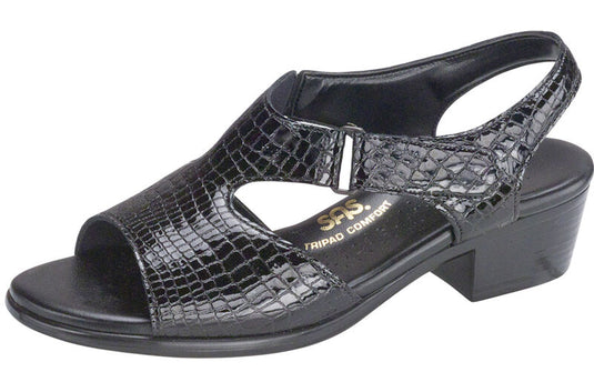 SAS Women's Suntimer Comfort Dress Sandals Black Croc SAS Women's Suntimer Comfort Dress Sandals Black Croc