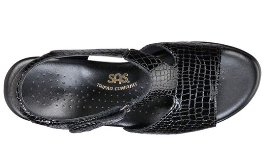 SAS Women's Suntimer Comfort Dress Sandals Black Croc