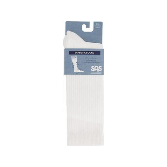 SAS Diabetic Crew Socks - White