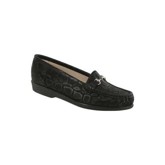 SAS Women's Metro Moccasin Loafer Nero Snake SAS Women's Metro Moccasin Loafer Nero Snake