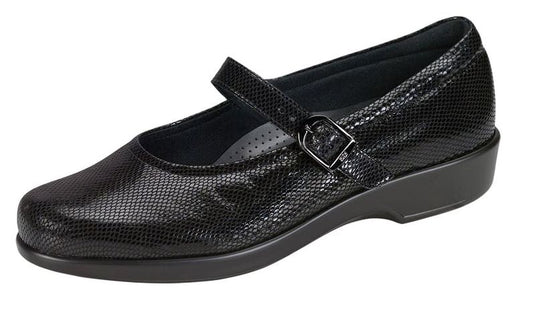 SAS Women's Maria Mary Jane Shoe Black Snake SAS Women's Maria Mary Jane Shoe Black Snake