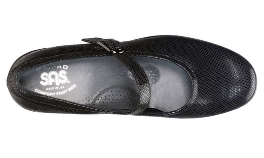 SAS Women's Maria Mary Jane Shoe Black Snake SAS Women's Maria Mary Jane Shoe Black Snake
