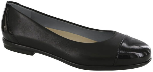 SAS Women's Scenic Ballet Flat Black/Black Patent