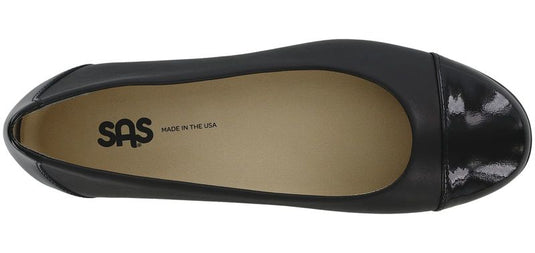 SAS Women's Scenic Ballet Flat Black/Black Patent SAS Women's Scenic Ballet Flat Black/Black Patent