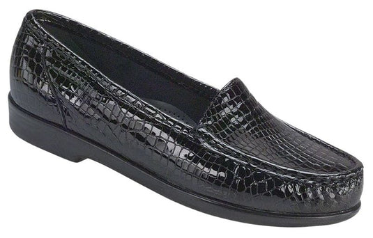 SAS Women's Simplify Slip On Loafer Black Croc