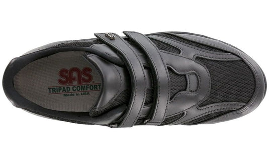 SAS Women's TMV Diabetic Velcro Shoe Black