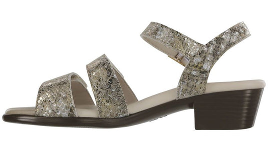 SAS Women's Savanna Classy Three Strap Sandals Multisnake Gold SAS Women's Savanna Classy Three Strap Sandals Multisnake Gold