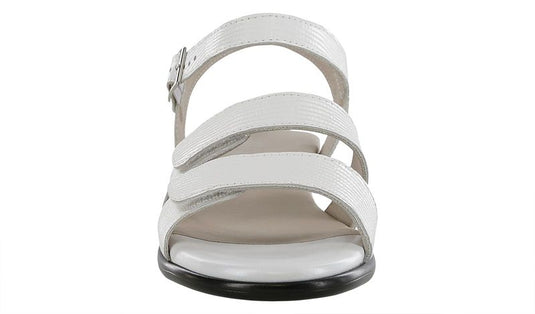 SAS Women's Savanna Classy Three Strap Sandals White Lizard SAS Women's Savanna Classy Three Strap Sandals White Lizard