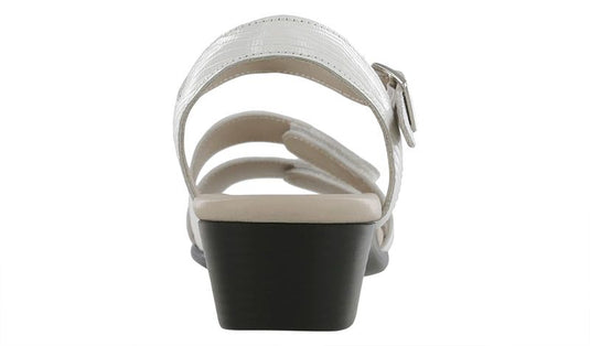 SAS Women's Savanna Classy Three Strap Sandals White Lizard SAS Women's Savanna Classy Three Strap Sandals White Lizard