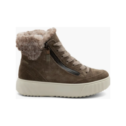 Ara Women's Mikayla Faux Fur Lined Lace-Up Boot Taiga Ara Women's Mikayla Faux Fur Lined Lace-Up Boot Taiga