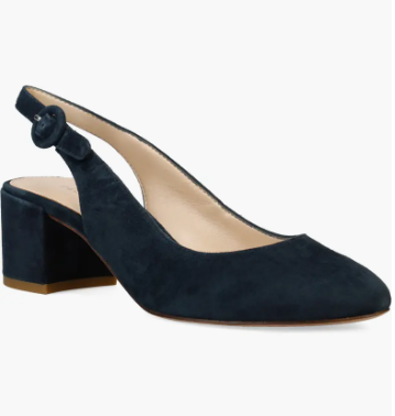 Pelle Moda Women's Ulla Low Heel Midnight Blue Suede