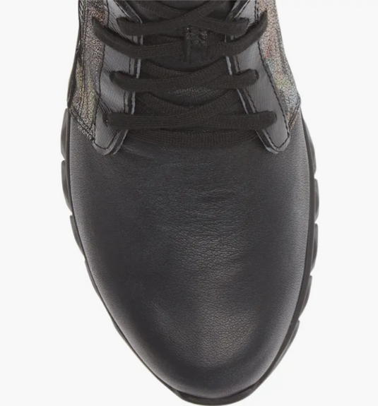 Naot Women's Polaris Soft Black Leather/Dark Floral Naot Women's Polaris Soft Black Leather/Dark Floral