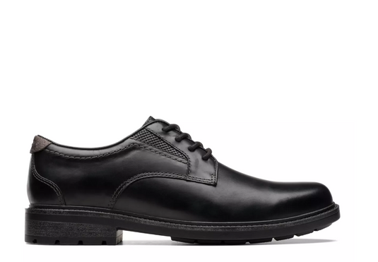 Clarks Men's Un Shire Low Black Leather Clarks Men's Un Shire Low Black Leather