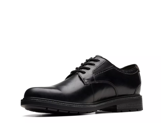 Clarks Men's Un Shire Low Black Leather Clarks Men's Un Shire Low Black Leather