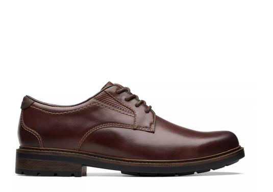 Clarks Men's Un Shire Low Brown Leather Clarks Men's Un Shire Low Brown Leather
