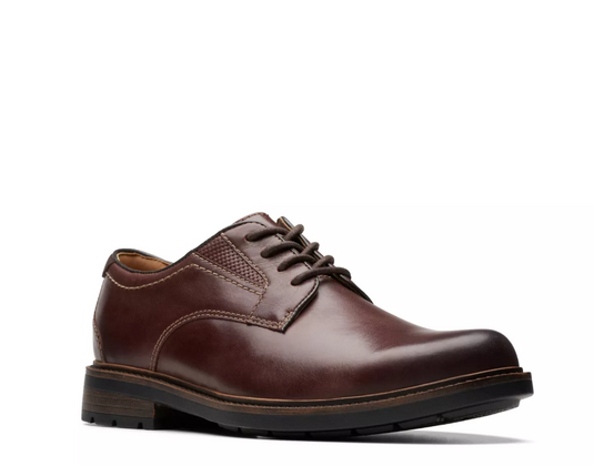 Clarks Men's Un Shire Low Brown Leather