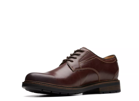 Clarks Men's Un Shire Low Brown Leather Clarks Men's Un Shire Low Brown Leather