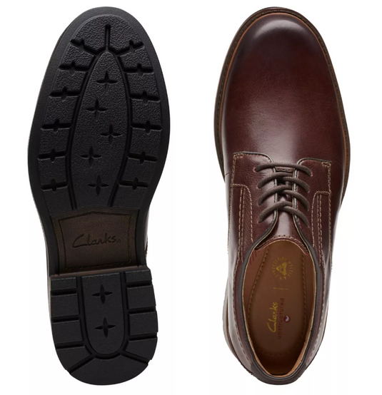 Clarks Men's Un Shire Low Brown Leather Clarks Men's Un Shire Low Brown Leather