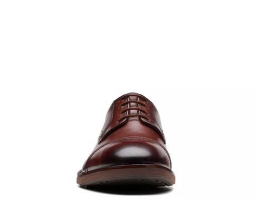 Clarks Men's Un Hugh Cap Mahogany Leather Clarks Men's Un Hugh Cap Mahogany Leather