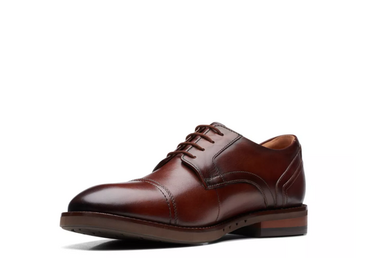 Clarks Men's Un Hugh Cap Mahogany Leather Clarks Men's Un Hugh Cap Mahogany Leather