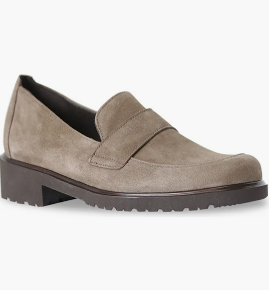 Munro Women's Geena Slip-on Black Taupe Suede Munro Women's Geena Slip-on Black Taupe Suede