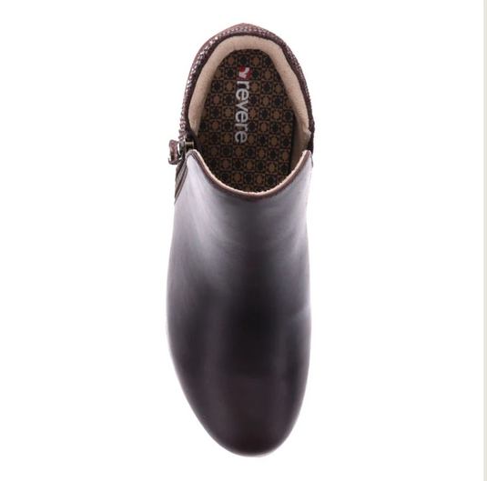 Revere Women's Damascus Bootie Espresso Lizard Revere Women's Damascus Bootie Espresso Lizard