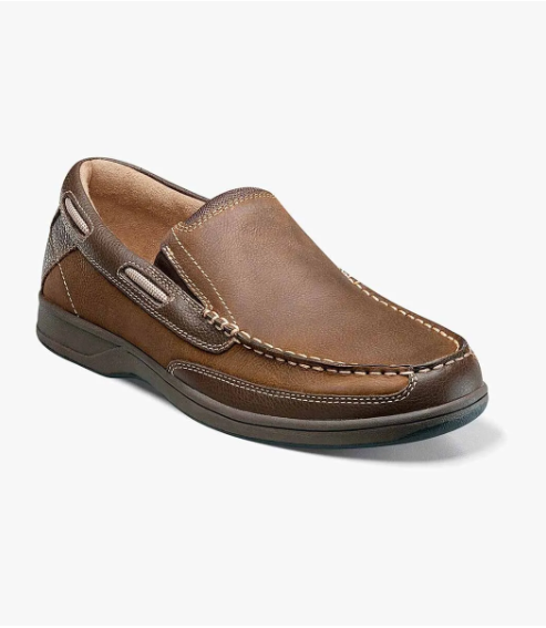 Florsheim Men's Lakeside Moc Toe Slip On Stone Florsheim Men's Lakeside Moc Toe Slip On Stone