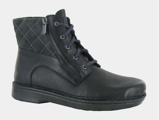 Naot Women's Castera Soft Black Lthr/Oily Midnight Suede/Foggy Gray Lthr Naot Women's Castera Soft Black Lthr/Oily Midnight Suede/Foggy Gray Lthr