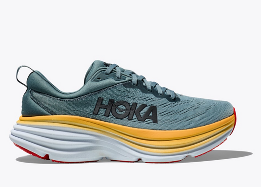 Hoka One One Men's Bondi 8 Sneakers Goblin Blue / Mountain Spring Hoka One One Men's Bondi 8 Sneakers Goblin Blue / Mountain Spring