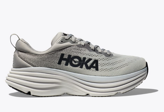 Hoka One One Men's Bondi 8 Sneakers Grey Hoka One One Men's Bondi 8 Sneakers Grey