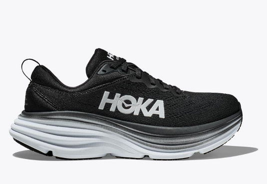 Hoka One One Men's Bondi 8 Sneakers Black/White Hoka One One Men's Bondi 8 Sneakers Black/White