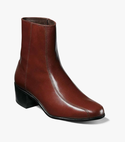 Florsheim Men's Duke Bike Toe Zipper Boots Cognac - Free Socks Florsheim Men's Duke Bike Toe Zipper Boots Cognac - Free Socks