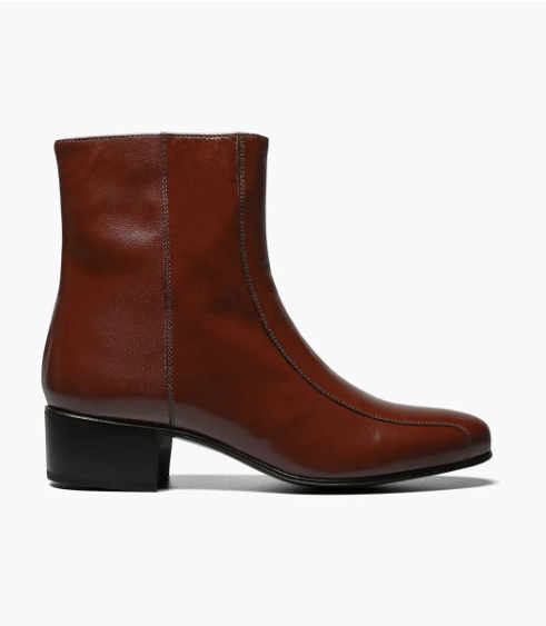 Florsheim Men's Duke Bike Toe Zipper Boots Cognac - Free Socks Florsheim Men's Duke Bike Toe Zipper Boots Cognac - Free Socks