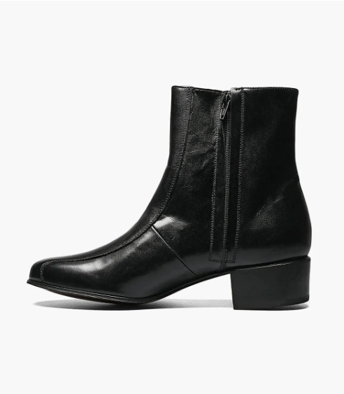 Florsheim Men's Duke Bike Toe Zipper Boots Black - Free Socks Florsheim Men's Duke Bike Toe Zipper Boots Black - Free Socks