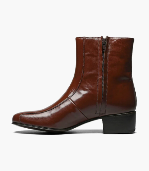 Florsheim Men's Duke Bike Toe Zipper Boots Cognac - Free Socks Florsheim Men's Duke Bike Toe Zipper Boots Cognac - Free Socks