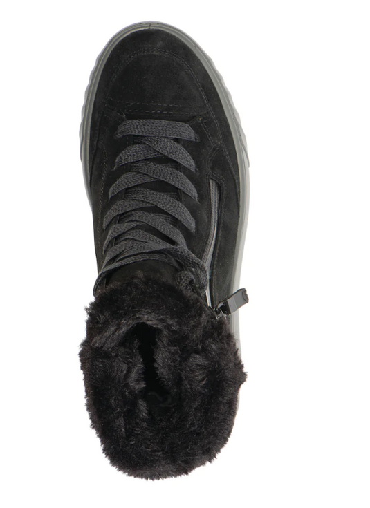 Ara Women's Mikayla Faux Fur Lined Lace-Up Boot Black Ara Women's Mikayla Faux Fur Lined Lace-Up Boot Black