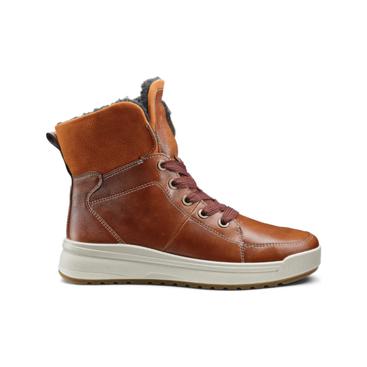 Ara Women's Albany Hydrophobic Lace-Up Zip Boot Cognac Nubuck Ara Women's Albany Hydrophobic Lace-Up Zip Boot Cognac Nubuck