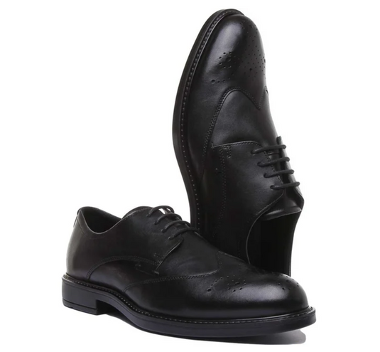 Ecco Men's Vitrus III Cap Toe Tie Oxford Black Leather
