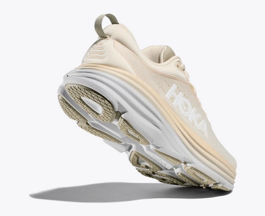 Hoka One One Mens Bondi 8 Sneakers Oat Milk Barley Hoka One One Mens Bondi 8 Sneakers Oat Milk Barley