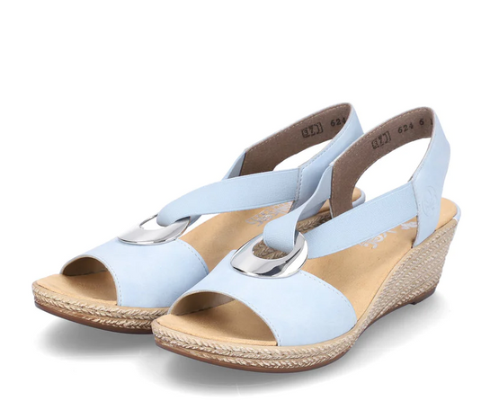 Rieker Women's Fanni H6 Sandals Aqua Rieker Women's Fanni H6 Sandals Aqua