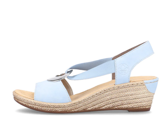 Rieker Women's Fanni H6 Sandals Aqua Rieker Women's Fanni H6 Sandals Aqua